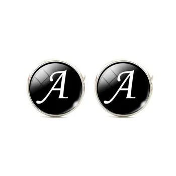 30pairs 16mm Men Letter Cufflinks Alphabet A- Z Single Letter Black Bottom Silver Plated Wedding Party Vintage Cuff Link Jewelry
30pairs 16mm Men Letter Cufflinks Alphabet A- Z Single Letter Black Bottom Silver Plated Wedding Party Vintage Cuff Link Jewelry