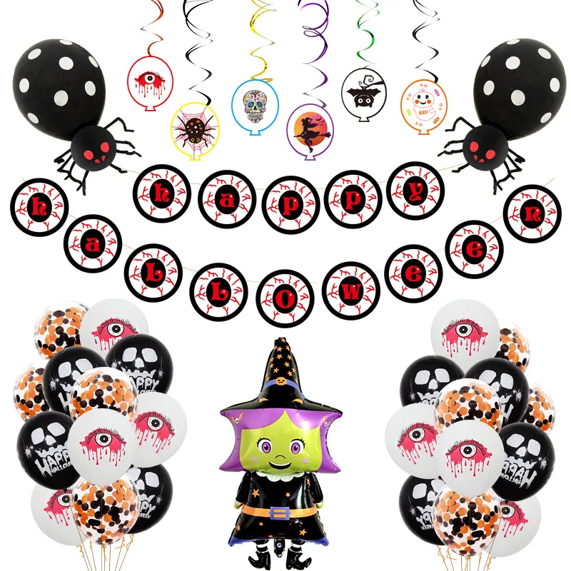 Halloween Party Supplies Bleed Eye Ceiling Hanging Swirl Banner Witch aluminum balloon Fun Party Favor Decoration Horror Props
Halloween Party Supplies Bleed Eye Ceiling Hanging Swirl Banner Witch aluminum balloon Fun Party Favor Decoration Horror Props