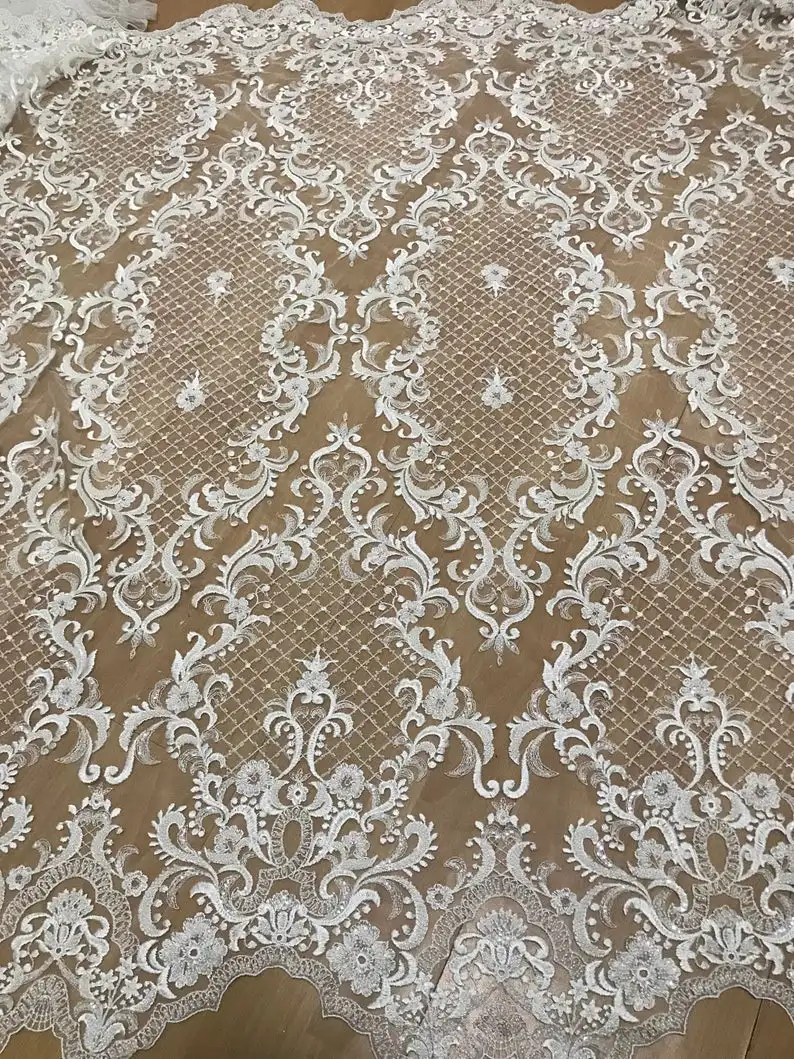 Женская кружевная ткань, французское кружевное платье, ткань с бусинами и кружевом в виде потрясающей слоновой кости, продажа ярдом
Женская кружевная ткань, французское кружевное платье, ткань с бусинами и кружевом в виде потрясающей слоновой кости, продажа ярдом