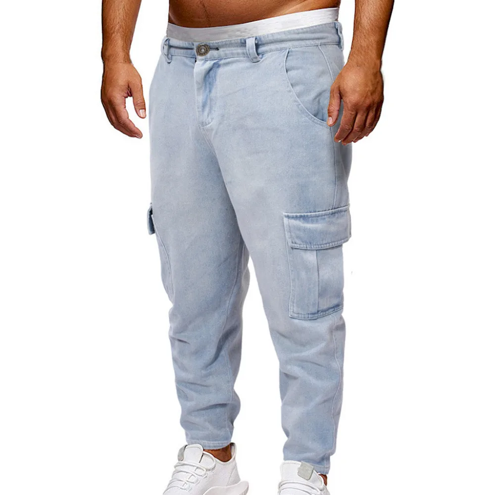2019 new men's solid color cotton casual loose tooling jeans sweatpants drawstring pants 2.28
2019 new men's solid color cotton casual loose tooling jeans sweatpants drawstring pants 2.28