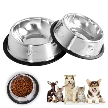 Pet bowls Pet Cat Dog Puppy Stainless Steel Food Water Single Bowl Feeding Travel Dish Universal dogs feeding supplies 6 Sizes 
Pet bowls Pet Cat Dog Puppy Stainless Steel Food Water Single Bowl Feeding Travel Dish Universal dogs feeding supplies 6 Sizes