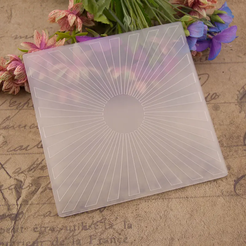 Circle Sun Rays Embossing Folder Stencils for DIY Scrapbooking Plastic Handmade Template Craft Art Decor Painting Cake Tool Card
Circle Sun Rays Embossing Folder Stencils for DIY Scrapbooking Plastic Handmade Template Craft Art Decor Painting Cake Tool Card
