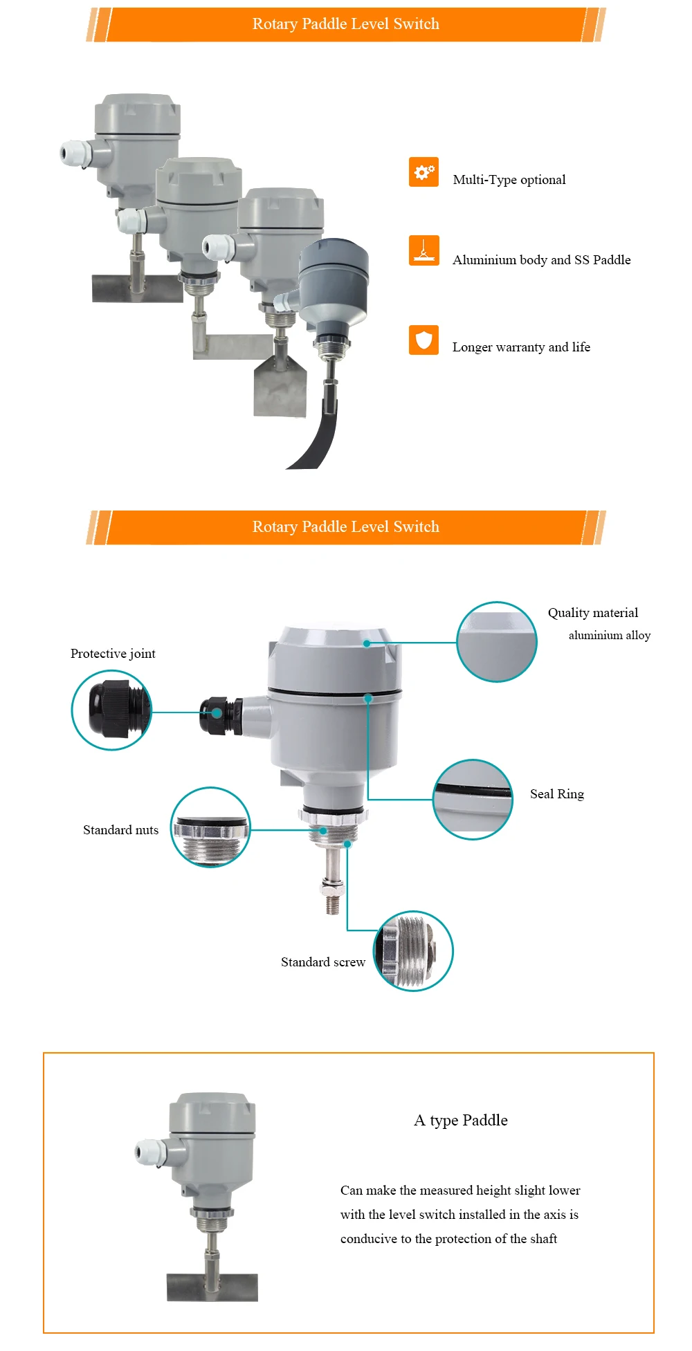 rotary paddle level switch 1