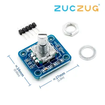 Rotary Encoder Module for Arduino Brick Sensor Development Audio Rotating Potentiometer Knob EC11
Rotary Encoder Module for Arduino Brick Sensor Development Audio Rotating Potentiometer Knob EC11