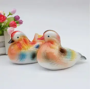 

ceramic mandarin duck lovers home decor crafts room decoration ceramic ornament porcelain animal figurines wedding decorations
