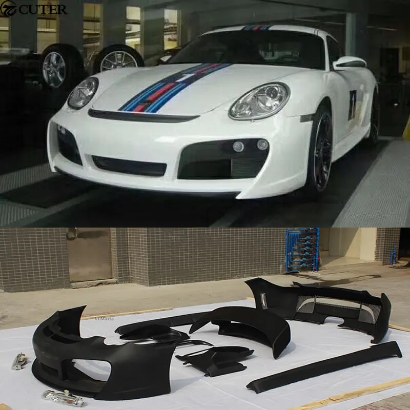 FRP Car body kit front bumper rear bumper side skirts rear spoiler for Porsche Cayman 987 T style 05-12
FRP Car body kit front bumper rear bumper side skirts rear spoiler for Porsche Cayman 987 T style 05-12