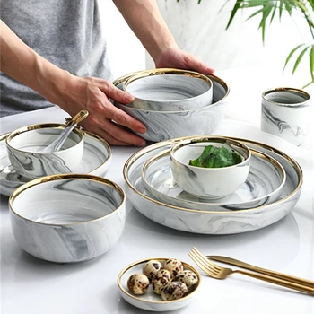Nordic style Phnom penh marble ceramic tableware cutlery soup bowl Steak Dinnerware Dessert home bowl salad dish Decor plate Set
Nordic style Phnom penh marble ceramic tableware cutlery soup bowl Steak Dinnerware Dessert home bowl salad dish Decor plate Set