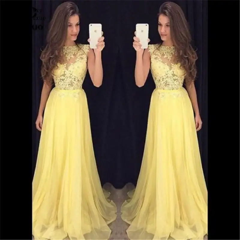 Sexy Elegant 2019 Robe De Soiree Cheap Evening Dresses Long Cap Sleeve Sweep Train Yellow Evening Dress For Women Custom Made
Sexy Elegant 2019 Robe De Soiree Cheap Evening Dresses Long Cap Sleeve Sweep Train Yellow Evening Dress For Women Custom Made