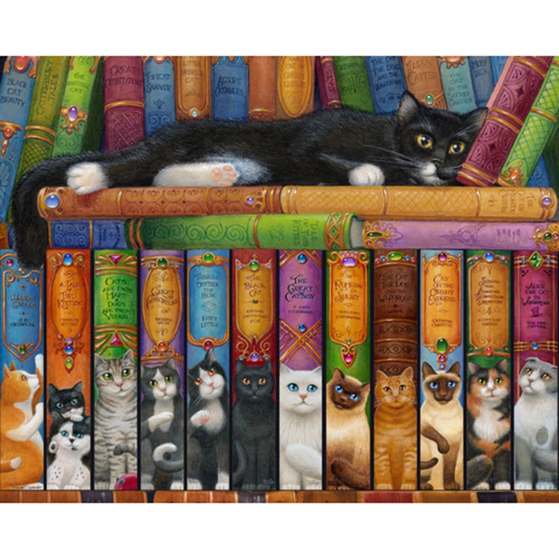 DIY Diamond Painting Cross Stitch Bookshelf 5D Needlework Mosaic Cat Book Full Square Drill Icon Diamond Embroidery KBL
DIY Diamond Painting Cross Stitch Bookshelf 5D Needlework Mosaic Cat Book Full Square Drill Icon Diamond Embroidery KBL
