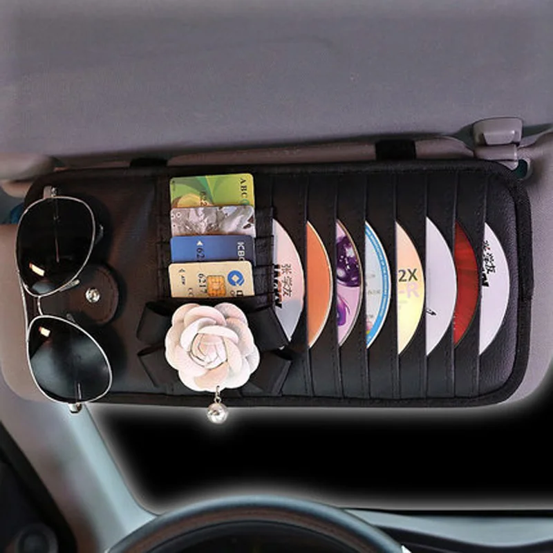 Camellia Flower Car Sun Visor Storage Bag CD Cards Organiser PU Leather Multi-Use Organizers Black Sunshade Sunglass Storage
Camellia Flower Car Sun Visor Storage Bag CD Cards Organiser PU Leather Multi-Use Organizers Black Sunshade Sunglass Storage