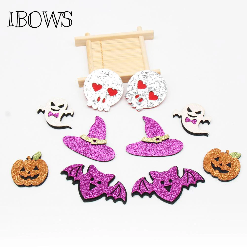 IBOWS 10pcs Pumpkin Patches Glitter Felt Stickers Halloween Cloth Decoration for Children Crafts Materials DIY Hair Accessories
IBOWS 10pcs Pumpkin Patches Glitter Felt Stickers Halloween Cloth Decoration for Children Crafts Materials DIY Hair Accessories