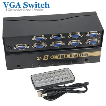 8 Port VGA SVGA Switch Box 8 Input 1 Output VGA Monitor Share Switch for Computer TV Box with Remote Control
8 Port VGA SVGA Switch Box 8 Input 1 Output VGA Monitor Share Switch for Computer TV Box with Remote Control