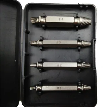 New Arrival 4PCS/Set Double Side Damaged Screw Extractor Drill Bits Out Remover Bolt Stud Tool
New Arrival 4PCS/Set Double Side Damaged Screw Extractor Drill Bits Out Remover Bolt Stud Tool
