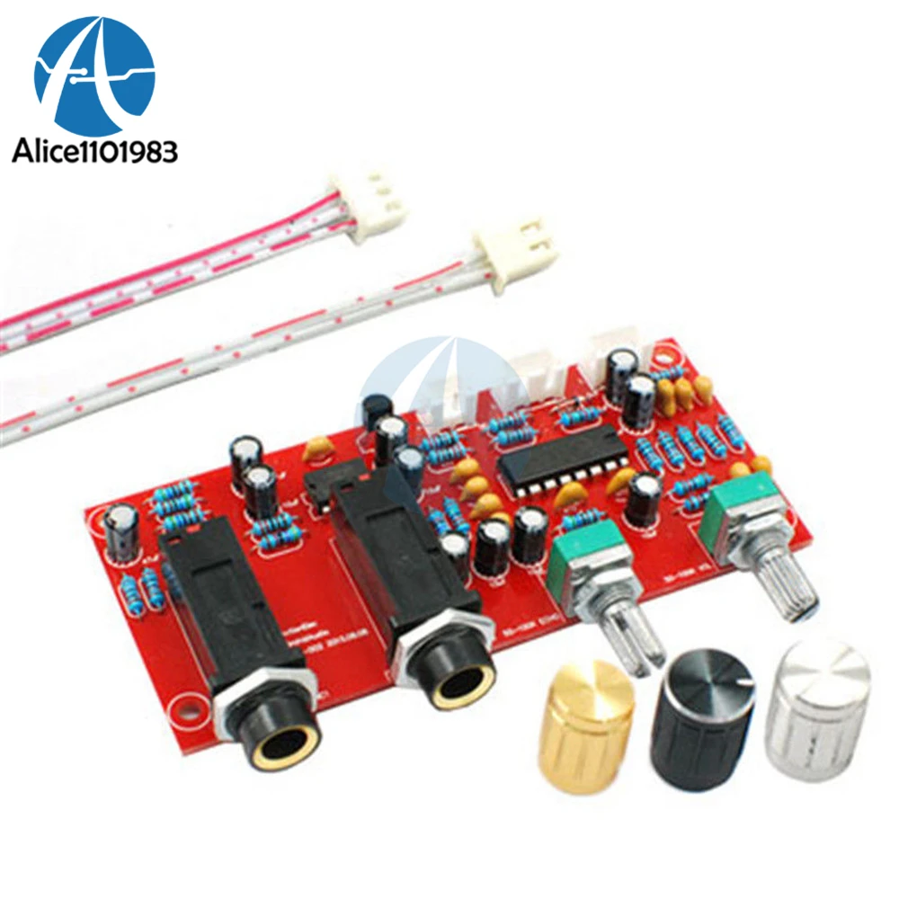 PT2399 NE5532 Microphone Amplifier Board Preamplifier Reverberation and Front Panel Module DC 12V-24V Adjustable volume DIY KITS
PT2399 NE5532 Microphone Amplifier Board Preamplifier Reverberation and Front Panel Module DC 12V-24V Adjustable volume DIY KITS