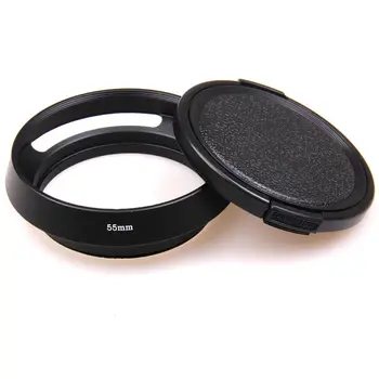 55mm Lens Hood Universal Metal Tilted Vented Lens Hood Shade + Lens cap For Leica M Contax Fujifilm Canon Nikon Sony
55mm Lens Hood Universal Metal Tilted Vented Lens Hood Shade + Lens cap For Leica M Contax Fujifilm Canon Nikon Sony