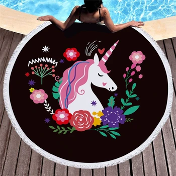 Unicorn Microfiber Luxury Beach Towel for Adult Yoga Mat Blanket Tassels Bohemia Soft Large Round 150cm Bath Towel Wall Tapestry 
Unicorn Microfiber Luxury Beach Towel for Adult Yoga Mat Blanket Tassels Bohemia Soft Large Round 150cm Bath Towel Wall Tapestry