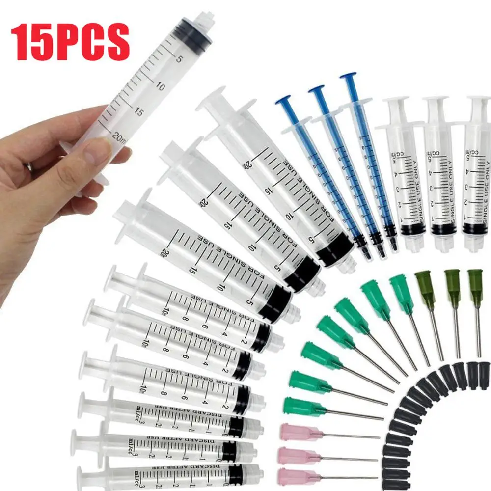 15 Pack 20ml 10ml 5ml 3ml 1ml Luer Slip Syringes For Oil Or Glue Applicator For Refilling And Measuring E-liquids
15 Pack 20ml 10ml 5ml 3ml 1ml Luer Slip Syringes For Oil Or Glue Applicator For Refilling And Measuring E-liquids