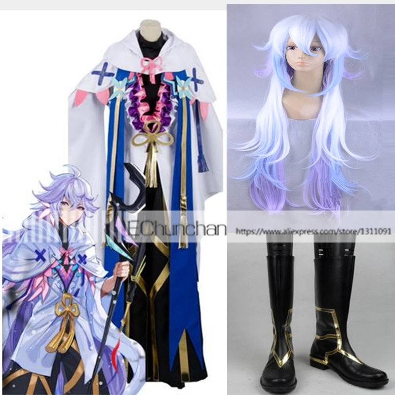 New arrival Full Set Fate Grand Order Cosplay Caster Merlin Ambrosius Carnival Cosplay Costume together with shoes and wig
New arrival Full Set Fate Grand Order Cosplay Caster Merlin Ambrosius Carnival Cosplay Costume together with shoes and wig