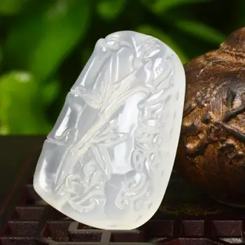 Genuine natural ice species agate chalcedony bamboo jade crafts pendant chalcedony pendant
Genuine natural ice species agate chalcedony bamboo jade crafts pendant chalcedony pendant