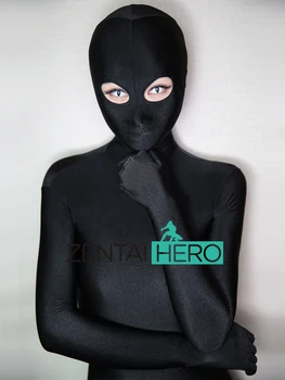 Free Shipping Sexy Black Color Smooth Full Body Lycra Second Skin Tight Zentai Suit Long Sleeve Bodysuits For Lady Open Eyes
Free Shipping Sexy Black Color Smooth Full Body Lycra Second Skin Tight Zentai Suit Long Sleeve Bodysuits For Lady Open Eyes