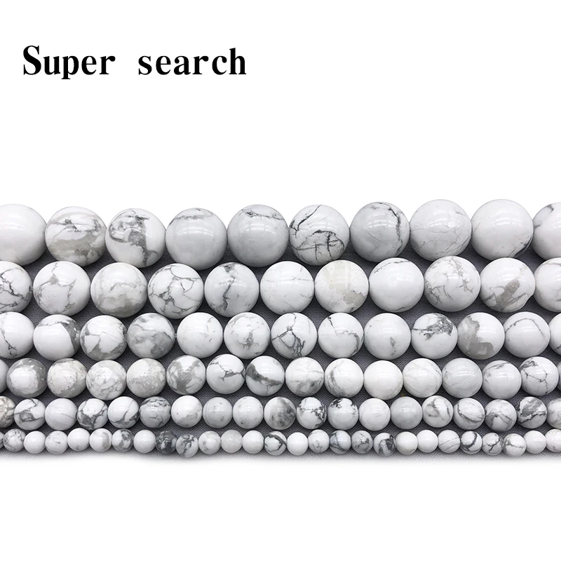 Natural Gem Stone White Howlite Turquoises Beads 4 6 8 10 12 14MM Bracelet Fit Diy Charm Beads For Jewelry Making
Natural Gem Stone White Howlite Turquoises Beads 4 6 8 10 12 14MM Bracelet Fit Diy Charm Beads For Jewelry Making