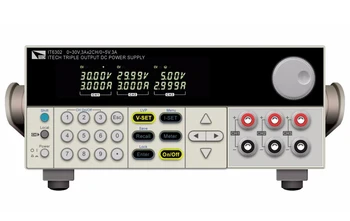 ITECH IT6302 3 Channel Programmable DC Power Supply 30V/3A/90W*2CH 5V/3A/15W*1CH
ITECH IT6302 3 Channel Programmable DC Power Supply 30V/3A/90W*2CH 5V/3A/15W*1CH