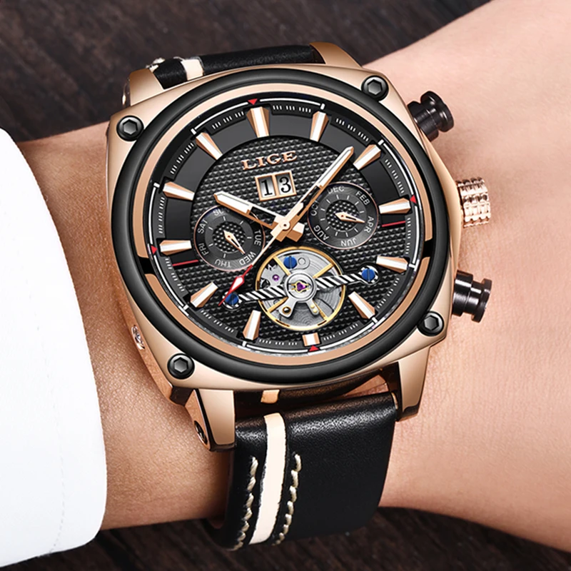 LIGE Top Brand Luxury Men Mechanical Watches Fashion Casual Sport Military Watch Men Waterproof Tourbillon Watch Relojes Hombre
LIGE Top Brand Luxury Men Mechanical Watches Fashion Casual Sport Military Watch Men Waterproof Tourbillon Watch Relojes Hombre