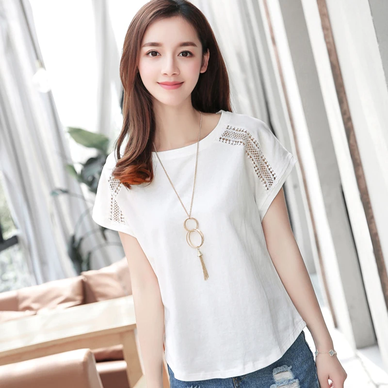 Hollow Out Short Sleeve T Shirt Women Clothes 2020 Summer Tops White T-Shirt Female Cotton Linen Black Plus Size Womens Clothing
Hollow Out Short Sleeve T Shirt Women Clothes 2020 Summer Tops White T-Shirt Female Cotton Linen Black Plus Size Womens Clothing