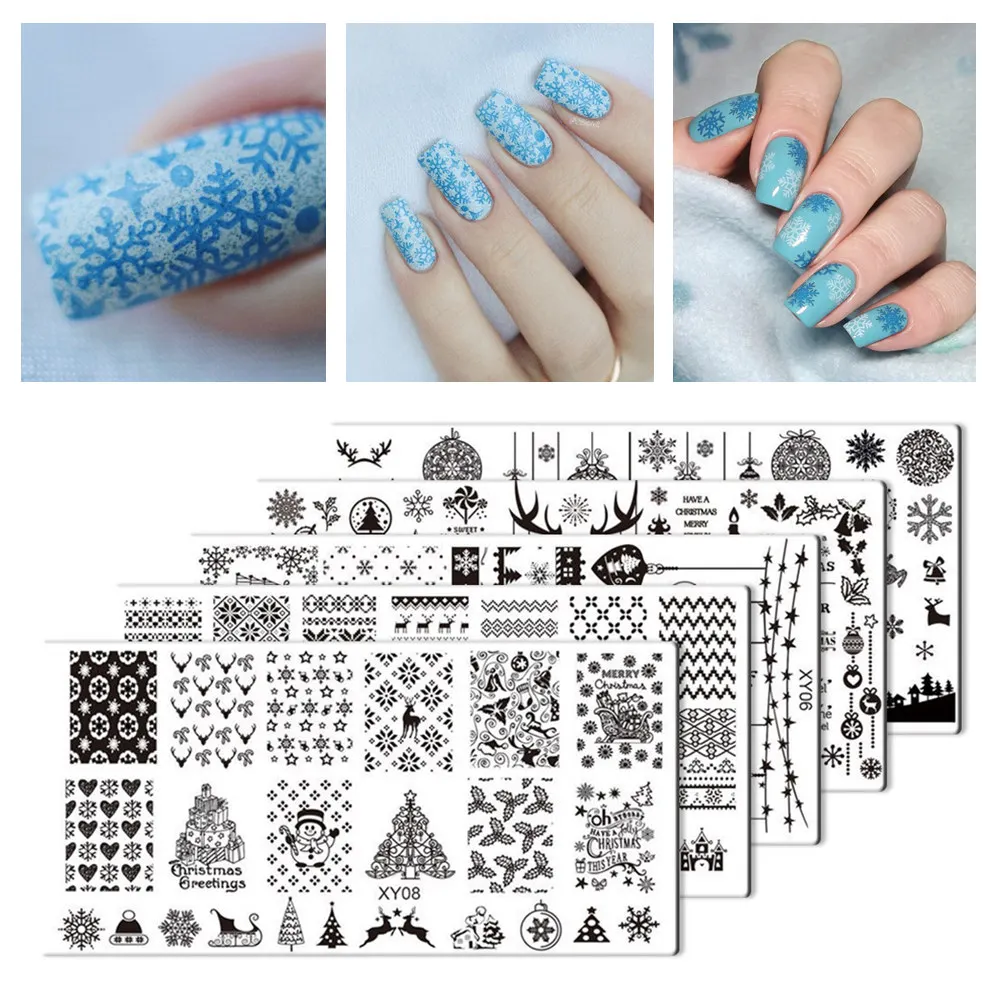 1pc Christmas Stamping Plate Snowflake Template Xmas Tree Stencils Nail Art Stamp Plate Dream Catcher Nail Template Tools
1pc Christmas Stamping Plate Snowflake Template Xmas Tree Stencils Nail Art Stamp Plate Dream Catcher Nail Template Tools
