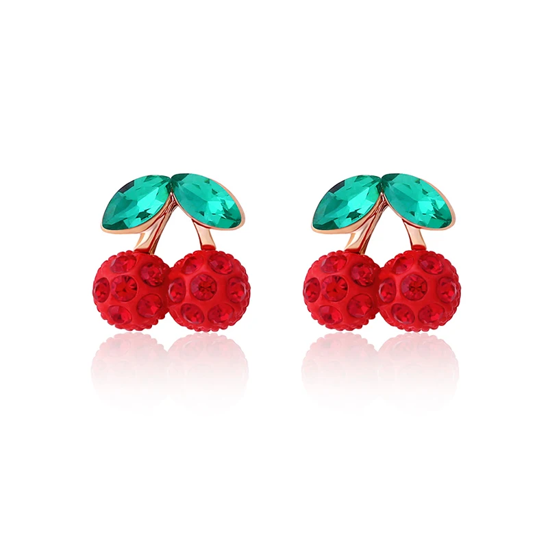 FLOLA Korean Cute Cherry Earrings Clips Zircon Red Clip Earrings without Piercing No Ear Hole Fashion Kids Jewelry ersj32
FLOLA Korean Cute Cherry Earrings Clips Zircon Red Clip Earrings without Piercing No Ear Hole Fashion Kids Jewelry ersj32
