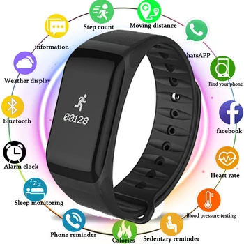 NEW F1 Smart Bracelet Wristband 0.66 inch Blood Pressure Monitor Sport Bracelet Waterproof Fitness Activity Tracker for iPhone
NEW F1 Smart Bracelet Wristband 0.66 inch Blood Pressure Monitor Sport Bracelet Waterproof Fitness Activity Tracker for iPhone