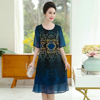 Women Summer Dress New Arrival 2019 Female Vintage Printing Silk Dress Short Sleeve Lady Chiffon Silk Dress
Women Summer Dress New Arrival 2019 Female Vintage Printing Silk Dress Short Sleeve Lady Chiffon Silk Dress