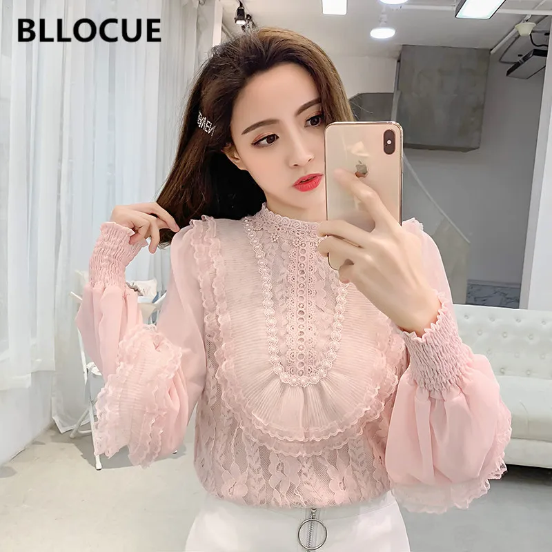 BLLOCUE High quality New Fashion 2019 Designer Runway Tops Women's Lantern Sleeve Beading Chiffon Lace Hollow Out Ruffle Blouse
BLLOCUE High quality New Fashion 2019 Designer Runway Tops Women's Lantern Sleeve Beading Chiffon Lace Hollow Out Ruffle Blouse