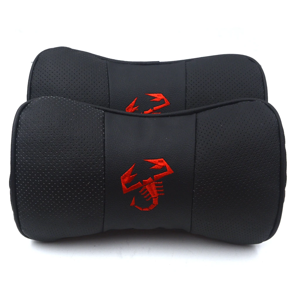 Gzhengtong Balck Car Styling Genuine Leather Red Abartth Scorption Logo Headrest Neck Cushion 2pcs/set for Fiat Abarth 500
Gzhengtong Balck Car Styling Genuine Leather Red Abartth Scorption Logo Headrest Neck Cushion 2pcs/set for Fiat Abarth 500