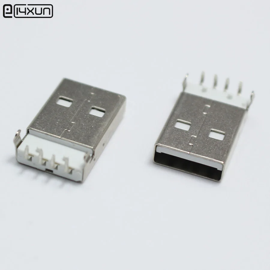 10pcs USB Type A Male plug Connector 90 Degrees 4 Pin jack Plugs DIY White Connectors
10pcs USB Type A Male plug Connector 90 Degrees 4 Pin jack Plugs DIY White Connectors
