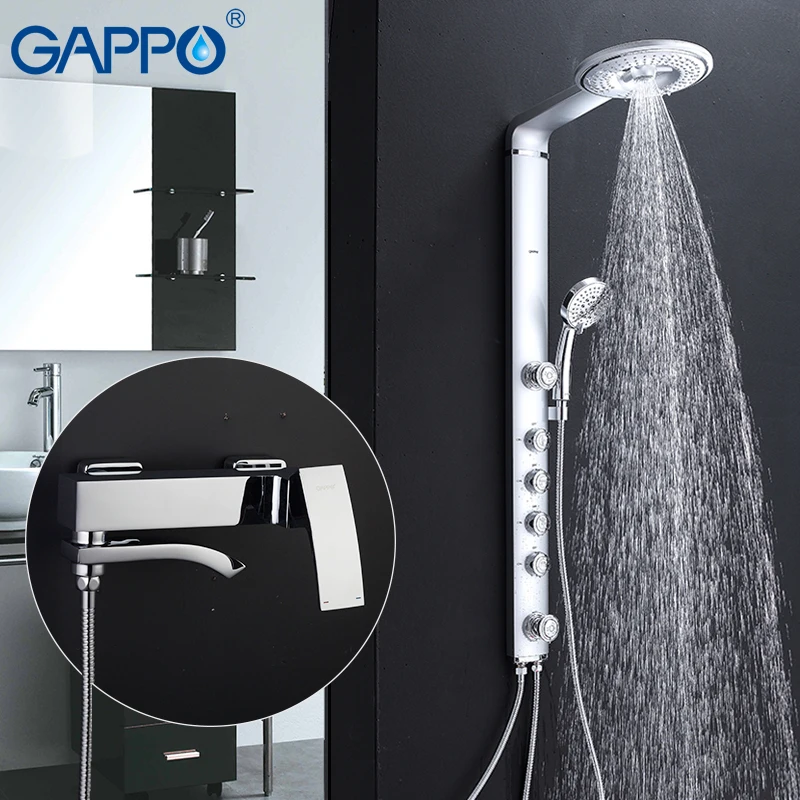 

GAPPO shower faucet waterfall bath faucets shower panel bathtub mixer wall mount Bath tub taps robinet baignoire