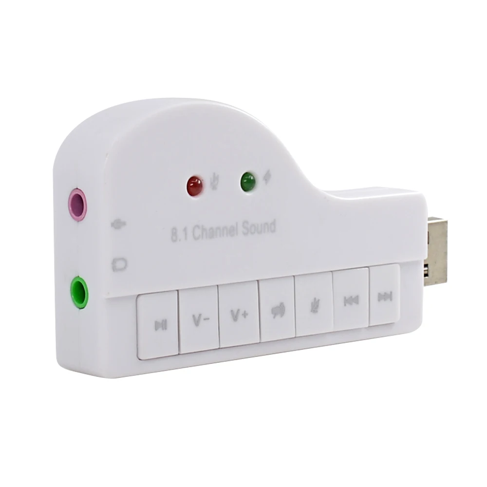 Professional 3D External USB Sound Card Adapter 8.1 Channel 3.5mm Audio Microphone For Win XP/7/8 Android Linux MacOS | Компьютеры и