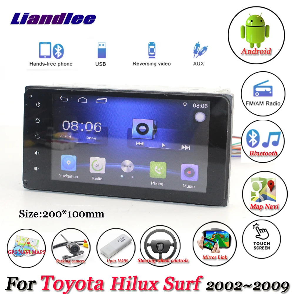 Liandlee Car Android System For Toyota Hilux Surf 2002~2009 Radio Stereo Camera BT GPS Navi MAP Navigation HD Screen Multimedia
Liandlee Car Android System For Toyota Hilux Surf 2002~2009 Radio Stereo Camera BT GPS Navi MAP Navigation HD Screen Multimedia