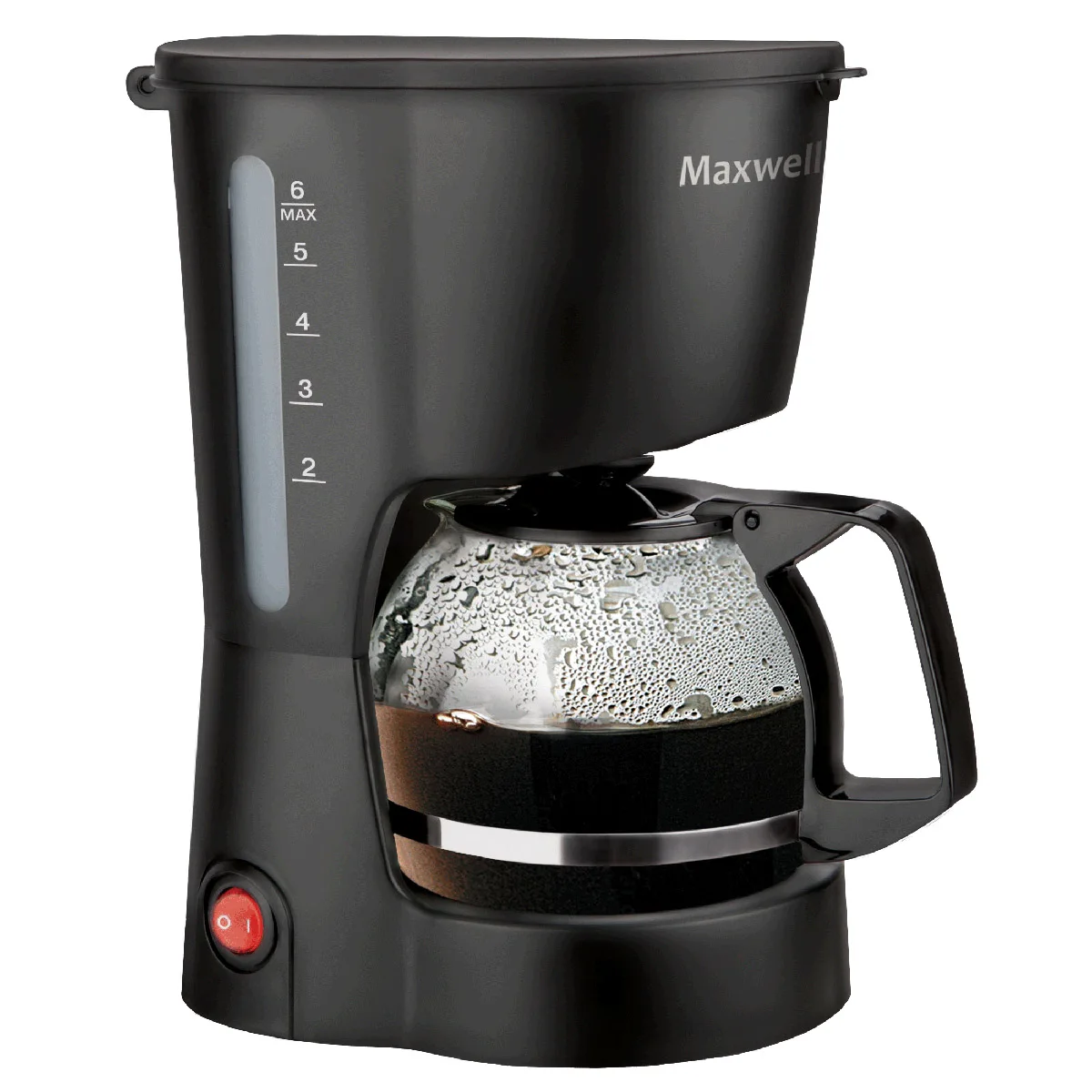 Кофеварка MAXWELL MW-1657 BK (Мощность 600 Вт, объем 0.6 л, капельная, подставка для подогрева)