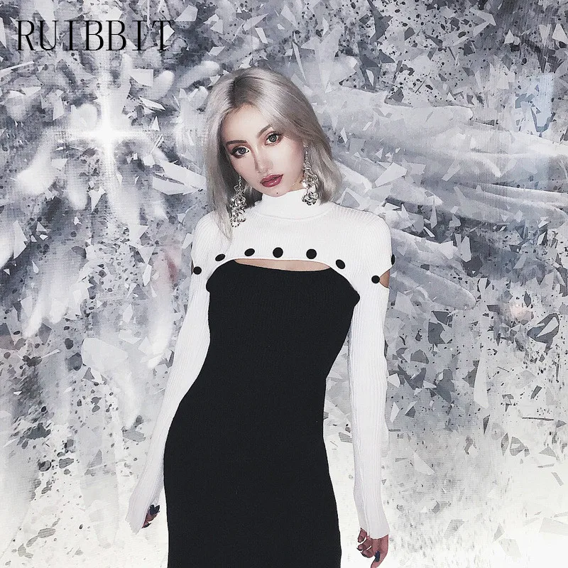 2019 Autumn Winter Gothic Hit Color Dresses Women Stand Collar Long Sleeve Sexy Slim Knitting Sweater Dress Female Fashion
2019 Autumn Winter Gothic Hit Color Dresses Women Stand Collar Long Sleeve Sexy Slim Knitting Sweater Dress Female Fashion