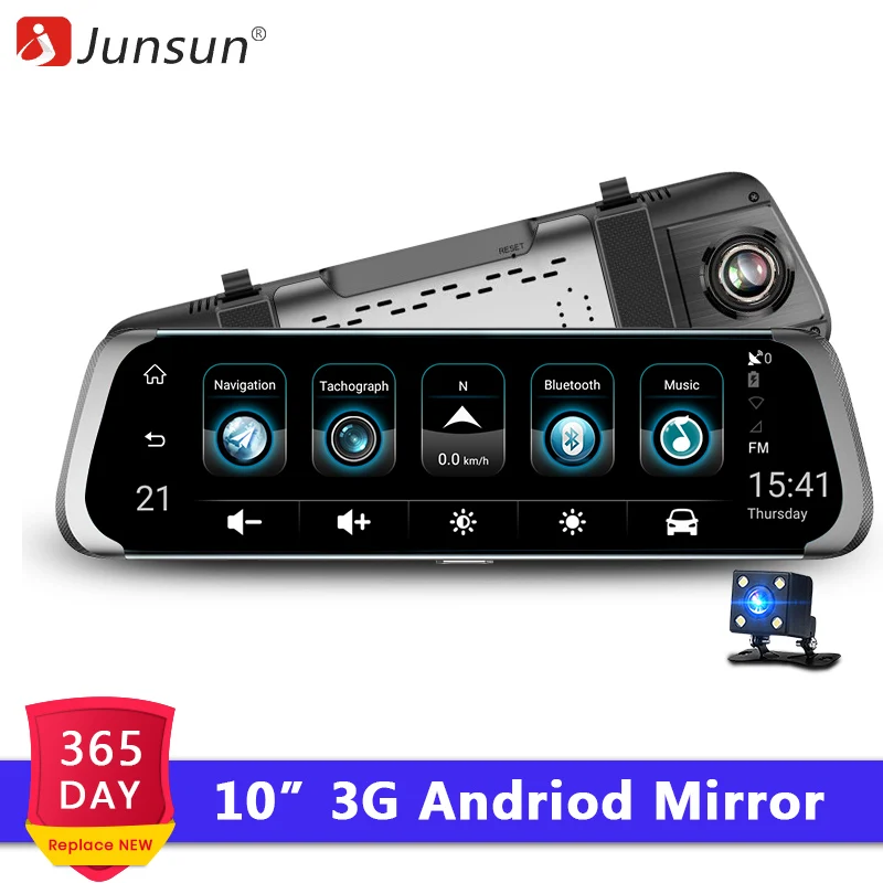 Junsun Dash Cam 10" Stream Media 3G Rear view Mirror Full HD 1080P DVR Dual len Android 5.1 wifi GPS Recorder Camera Car Assist
Junsun Dash Cam 10" Stream Media 3G Rear view Mirror Full HD 1080P DVR Dual len Android 5.1 wifi GPS Recorder Camera Car Assist