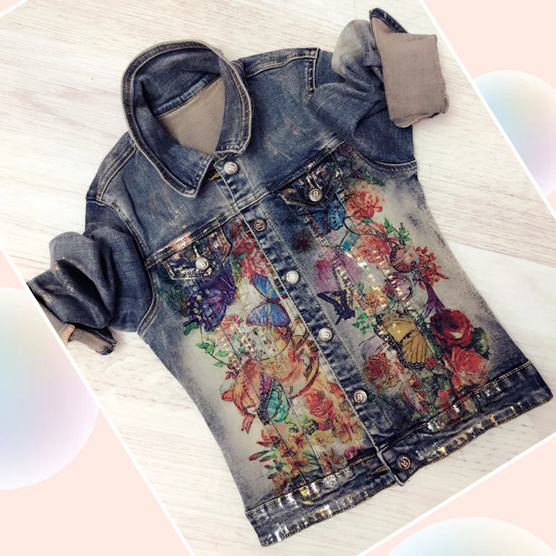 plus size 3XL Women denim Coats 2019 New Boyfriend Style Printed Casual Vintage long sleeve slim jeans jacket
plus size 3XL Women denim Coats 2019 New Boyfriend Style Printed Casual Vintage long sleeve slim jeans jacket