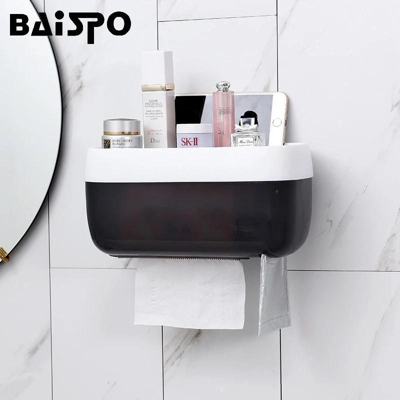 BAISPO Waterproof Toilet Paper Holder Wall Mounted Toilet Paper Dispenser Portable Tissue Storage Box For Bathroom Accessories
BAISPO Waterproof Toilet Paper Holder Wall Mounted Toilet Paper Dispenser Portable Tissue Storage Box For Bathroom Accessories