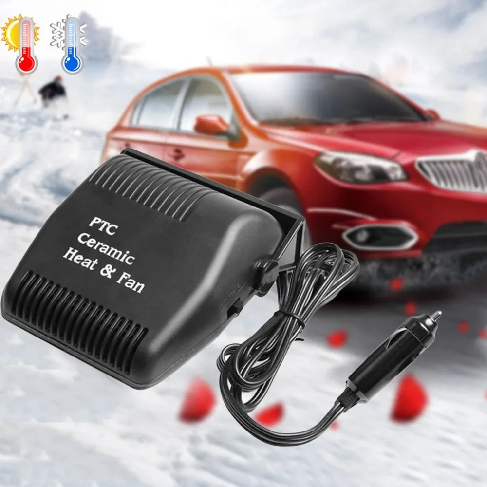 120W Black Car Heater Cooler Cigarette Lighter Powered Vehicle Warmer Windshield Snow Fog Frost Remover Plug & Play
120W Black Car Heater Cooler Cigarette Lighter Powered Vehicle Warmer Windshield Snow Fog Frost Remover Plug & Play