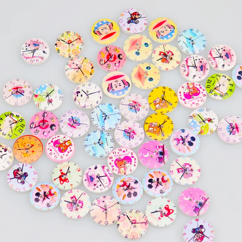 50PCS Cute Cartoon Clock Wood Button 20mm Colorful Animal 2 Hole Sewing Buttons for Scrapbooking Card Making DIY Doll Decoration
50PCS Cute Cartoon Clock Wood Button 20mm Colorful Animal 2 Hole Sewing Buttons for Scrapbooking Card Making DIY Doll Decoration
