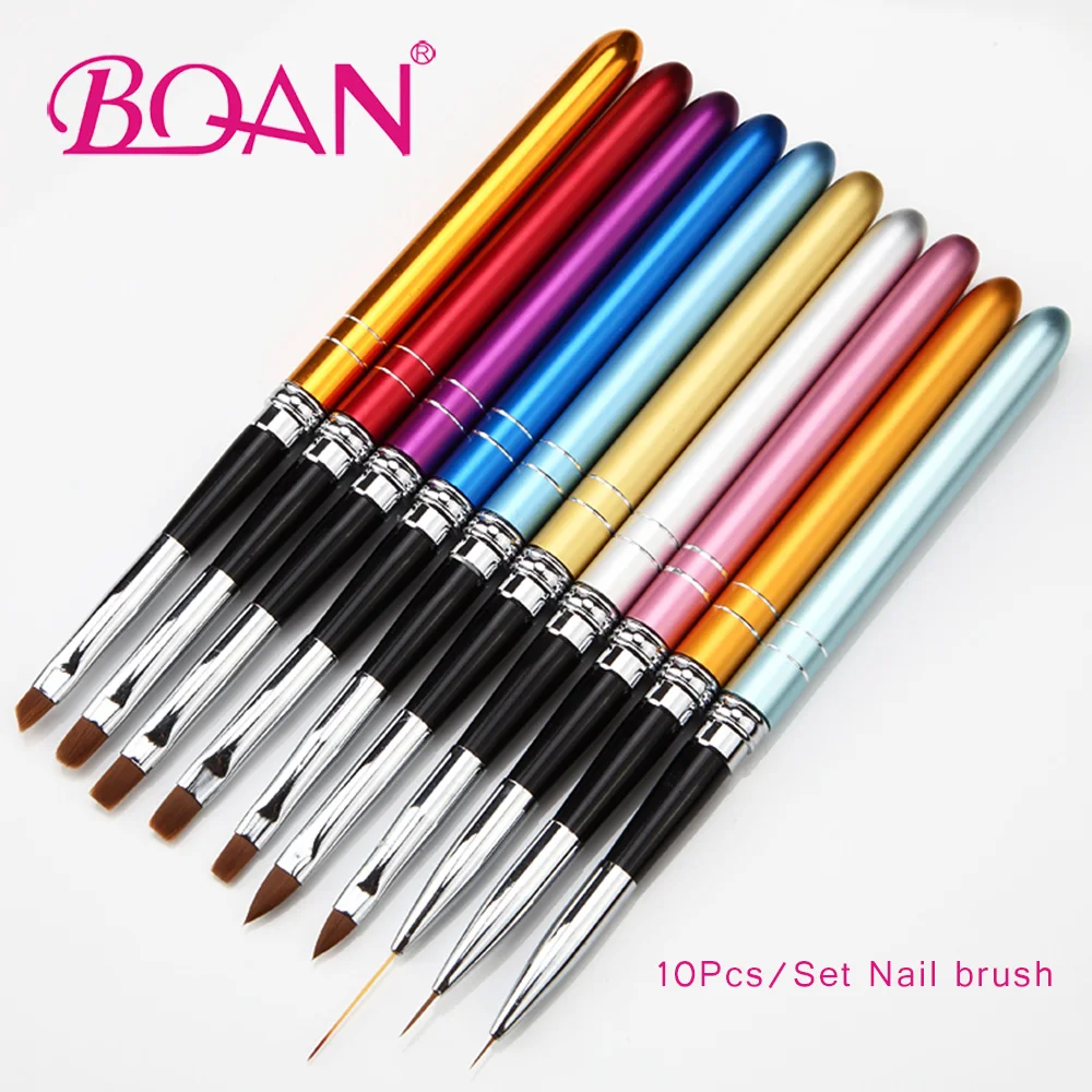 BQAN 10Pcs/Lots Nail Art Brush Set 10 Style Different Sizes Copper Handle Design Nail Art Acrylic UV Gel Painting Nail Brushes
BQAN 10Pcs/Lots Nail Art Brush Set 10 Style Different Sizes Copper Handle Design Nail Art Acrylic UV Gel Painting Nail Brushes
