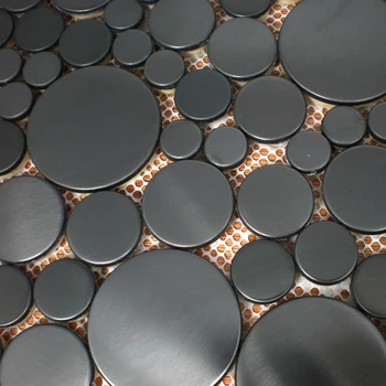 various different size round shape black drawbench stainless steel metal mosaic tiles for kitchen backsplash bathroom wall floor
various different size round shape black drawbench stainless steel metal mosaic tiles for kitchen backsplash bathroom wall floor