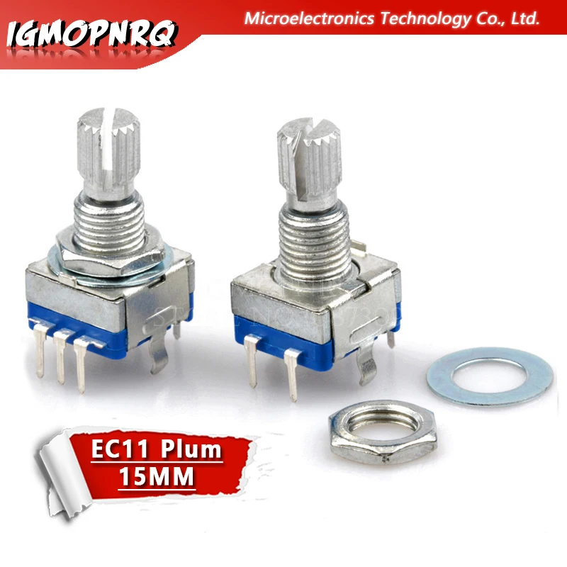 10pcs Plum handle 15mm rotary encoder coding switch / EC11 / digital potentiometer with switch 5 Pin
10pcs Plum handle 15mm rotary encoder coding switch / EC11 / digital potentiometer with switch 5 Pin