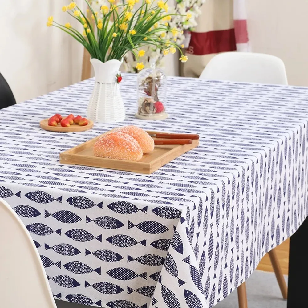 Natural Cute Fish Tablecloth Cotton Linen Square Customizable Table Cloth Covers For Wedding Party Decoration Home Textiles
Natural Cute Fish Tablecloth Cotton Linen Square Customizable Table Cloth Covers For Wedding Party Decoration Home Textiles