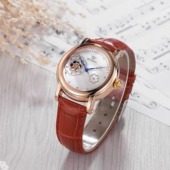New 2017 Luxury Brand Fashion Women Self Wind Automatic Mechanical Wristwatch Leather Strap Rose Gold Skeleton Dress Lady Watch
New 2017 Luxury Brand Fashion Women Self Wind Automatic Mechanical Wristwatch Leather Strap Rose Gold Skeleton Dress Lady Watch